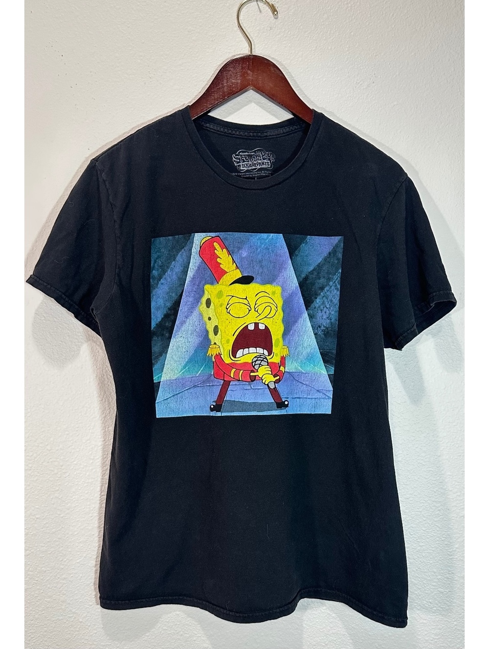 SpongeBob SquarePants Sweet Victory Band Geeks T-Shirt Large Black Graphic Tee